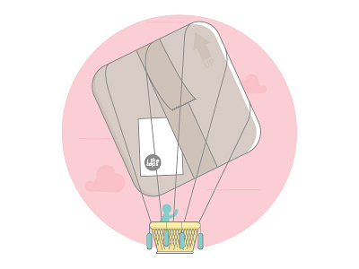 Balloon Package balloon fly icon illustration nantes package picto tignasse vecto vector web