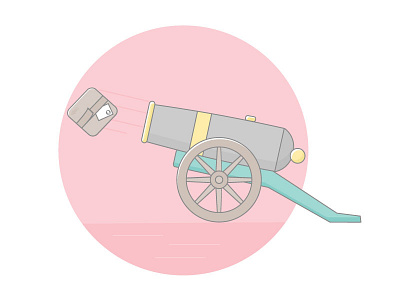 Cannon Package cannon canon gun icon illu illustration nantes package picto pictogram tignasse vector