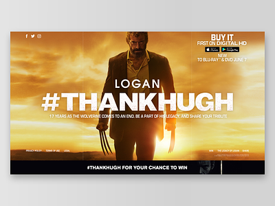Logan #ThankHugh branding design digital campaign marketing ui ux web web design