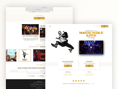 Magic Mike Live Australia design frontend frontend development marketing ui ux web web design