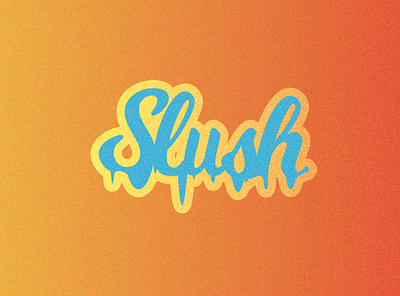 Orange Slushy typography vector