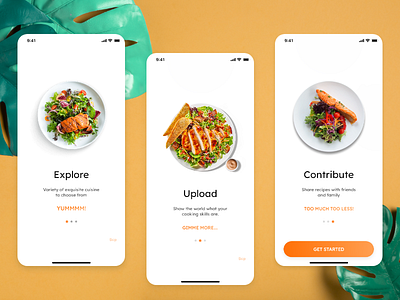 Chefie - Learn to cook - iOS Onboarding by Sayali Bendre on Dribbble