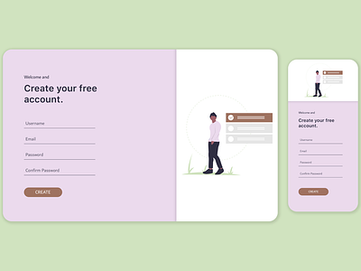 Daily UI #001 Sign Up Page daily ui 001 dailyui design illustration minimalist sign up signup ui