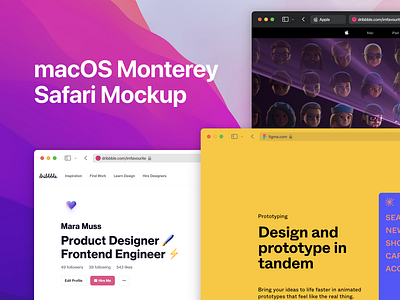 macOS Monterey Safari Mockup