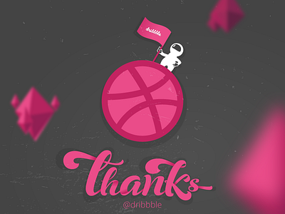 Thank You! debuts illustration invite lettering space thanks