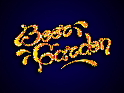 Beer Garden beer garden lettering logo mexico