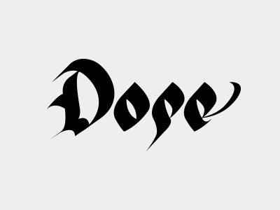 Dope calligraphy lettering mexico vector
