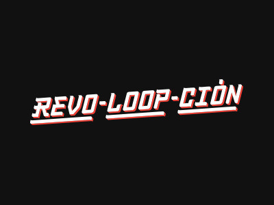 Revo-loop-ción lettering logo mexico vector
