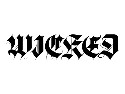 Wicked calligraphy lettering mexico vector