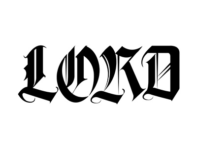 Lord calligraphy lettering mexico vector