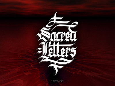 Sacred Letters calligraphy lettering mexico vector