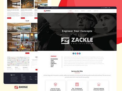 Zackle Website adobe xd blog contact engineering footer home map ui ui design webdesign website