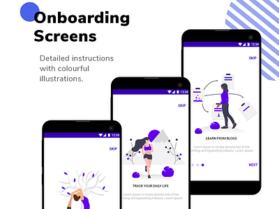 YOGA Android App Presentations onboarding ui presentation ui ui design uiux yoga