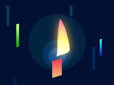 Candle candle fire motion graphic