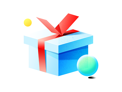 Gift box bubble gift present sphere