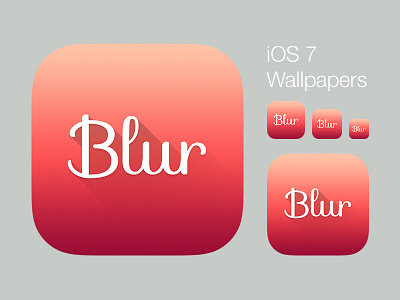 Blur Icon app blur flat gradient ios 7 ipad iphone long shadow wallpaper