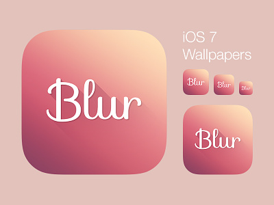 Blur Icon V2 app background blur flat gradient icon ipad iphone less harsh long shadow wallpaper