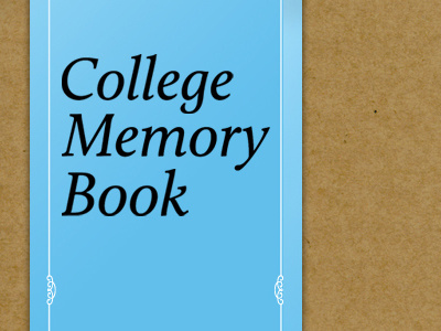 College Memory Book book cardboard cover design elegant simple