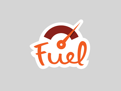 Fuel Sticker branding campaign die cut lettering logo logotype marketing print sticker