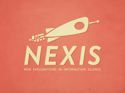 Nexis Logo branding chart graph icons logo retro rocket space