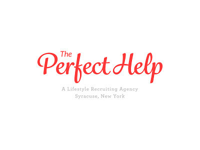 Perfect Help Logo agency branding chef clean cook housekeeper logo maid nanny personal assistant simple