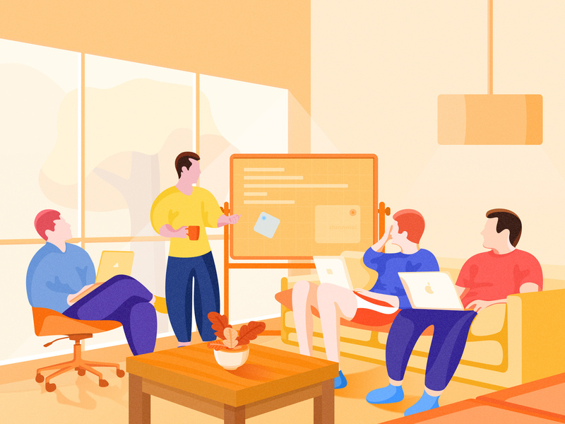 Illustration Meeting by ziunnnlai on Dribbble