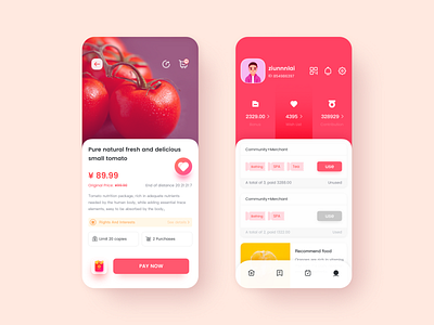 Petty life App design heart icon ios mobile ui