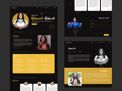 Personal Website (Biography) 2020 biography branding dark dark ui figma nigeria ui ux userinterface web website design