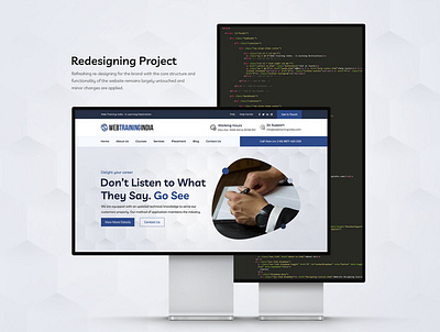 Web Training India design flat project redesigning training typography ui ux web website website design