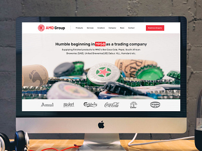 AMD Group branding clean design flat typography ui web website wordpress