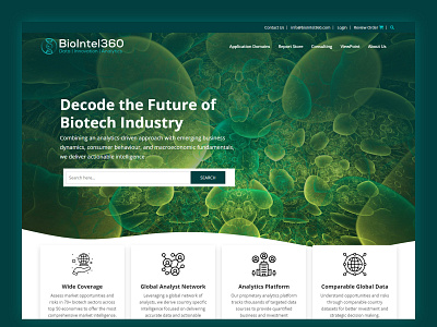 BioIntel360 branding clean design flat typography ui web website