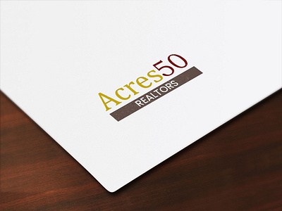 Acres 50 Realtors branding design flat illustration lettering logo typography vector web