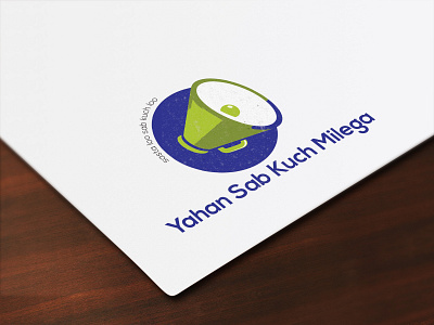 Yaha Sub Kuch Milega Logo branding clean design flat illustration logo minimal typography vector web