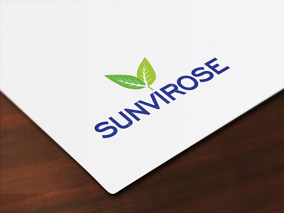 Sunvirose Logo branding clean design flat icon illustration logo minimal typography vector web