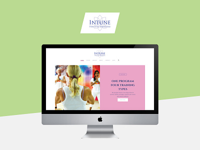 Intune Holistic Exercises branding clean design flat typography ui ux web website