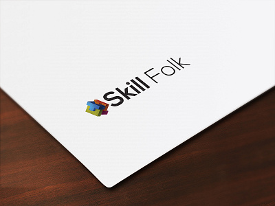 Skill Folk branding clean design flat logo minimal typography ui ux web