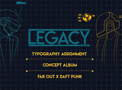 Music Promo Typography Assignment aftereffects daftpunk far out graphic design illustration illustrator music typography uidesign