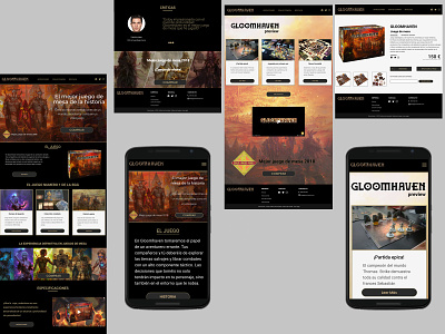 Gloomhaven Web Design app branding design graphic design ui ux