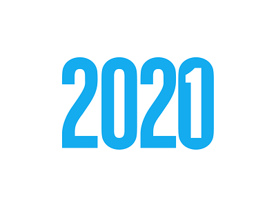 New Year is Coming 2020 2021 negative space numbers type type design