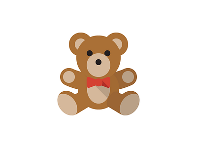 Teddy Bear in a bowtie childhood children icon kids stuffed animal teddy bear toy