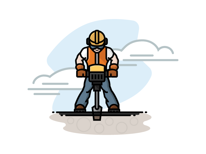 Road Construction by Scott Lewis on Dribbble