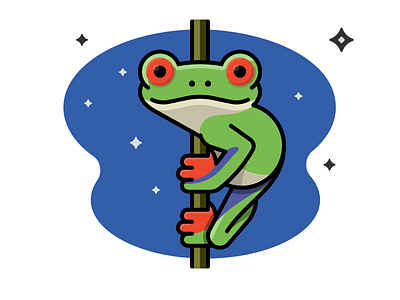 blue tree frog clip art