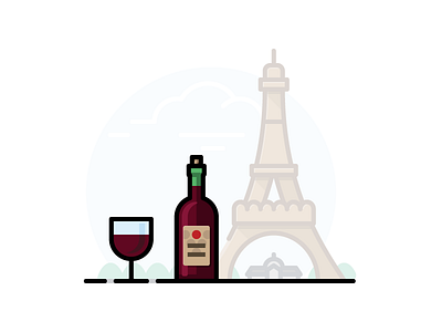 French Culture eiffel tower france french wine