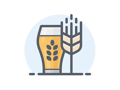 Beer with Barley barley beer beer icon craft beer free download freebie icon illustration