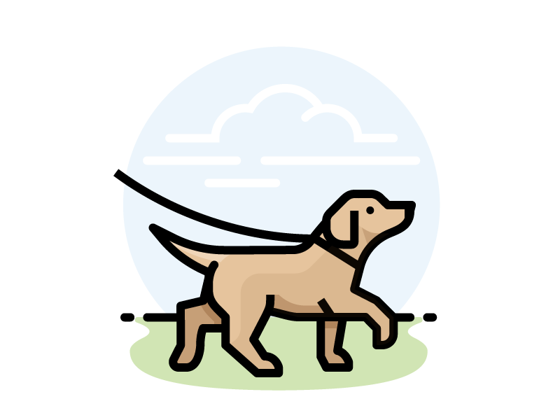 Dog Walking Outdoors by Scott Lewis on Dribbble
