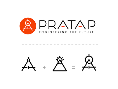 PRATAP Logo (Rejected) compass engineering logo logotype