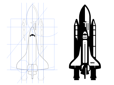 Space Shuttle aircraft icon rocket space shuttle