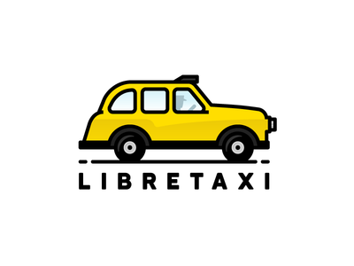 Libre Taxi automobile cab car logo taxi transportation