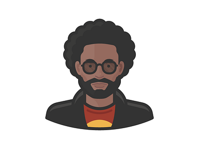 Man with Beard and Afro