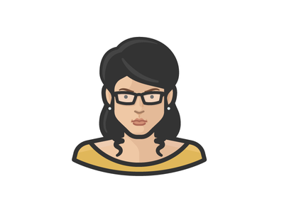 Girl With Glasses And Curls avatar face person user